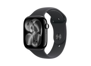 Apple Watch Series 11 GPS 42mm Jet Black Aluminium Case with Black Sport Band - S/M