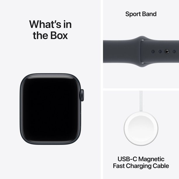 Apple Watch SE 3 GPS + Cellular 40mm Midnight Aluminium Case with Midnight Sport Band - M/L image 8
