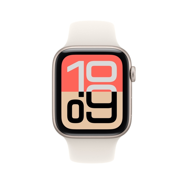 Apple Watch SE 3 GPS + Cellular 40mm Starlight Aluminium Case with Starlight Sport Band - S/M image 2