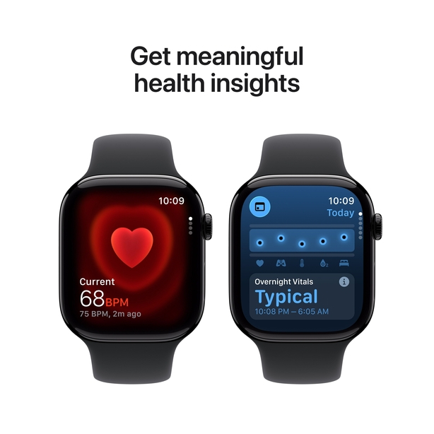 Apple Watch Series 11 GPS + Cellular 42mm Jet Black Aluminium Case with Black Sport Band - M/L image 4