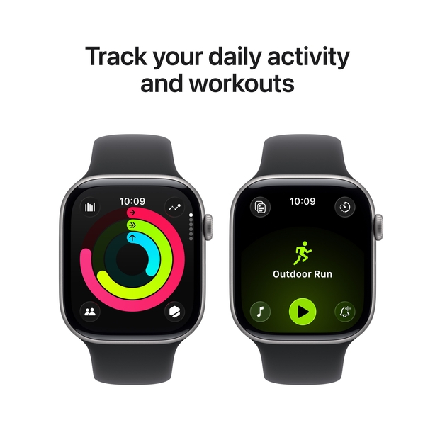 Apple Watch Series 11 GPS + Cellular 42mm Space Grey Aluminium Case with Black Sport Band - M/L image 4