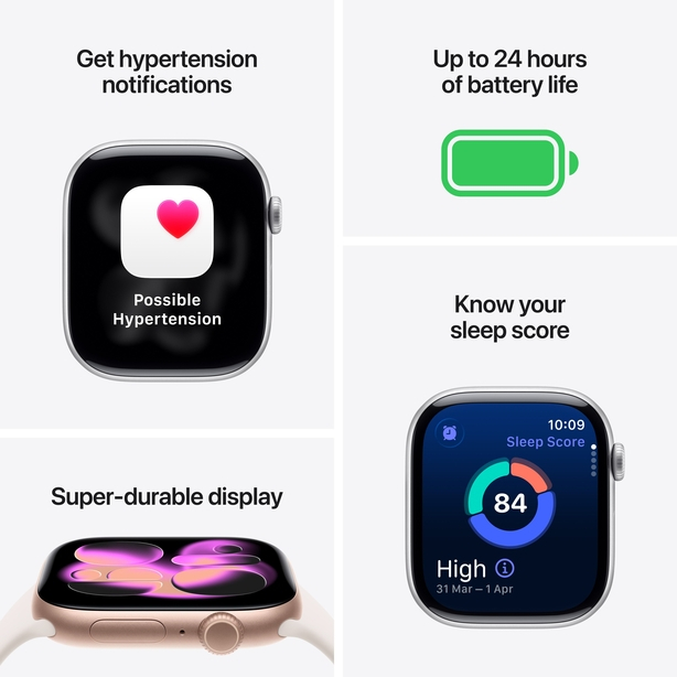 Apple Watch Series 11 GPS + Cellular 46mm Gold Titanium Case with Gold Milanese Loop - S/M image 3