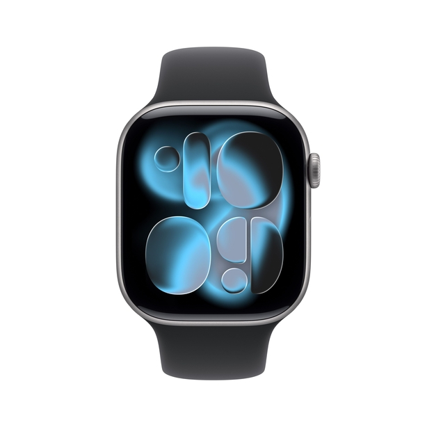 Apple Watch Series 11 GPS 46mm Space Grey Aluminium Case with Black Sport Band - S/M image 2
